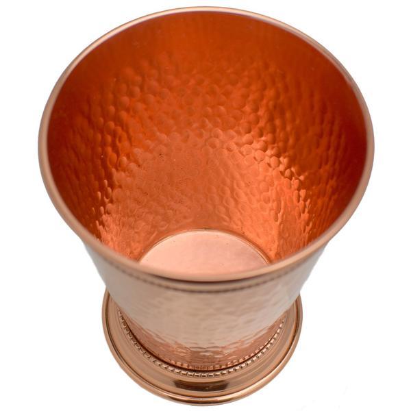 S/4 Hammered Copper 12 Ounce Mint Julep Cup
