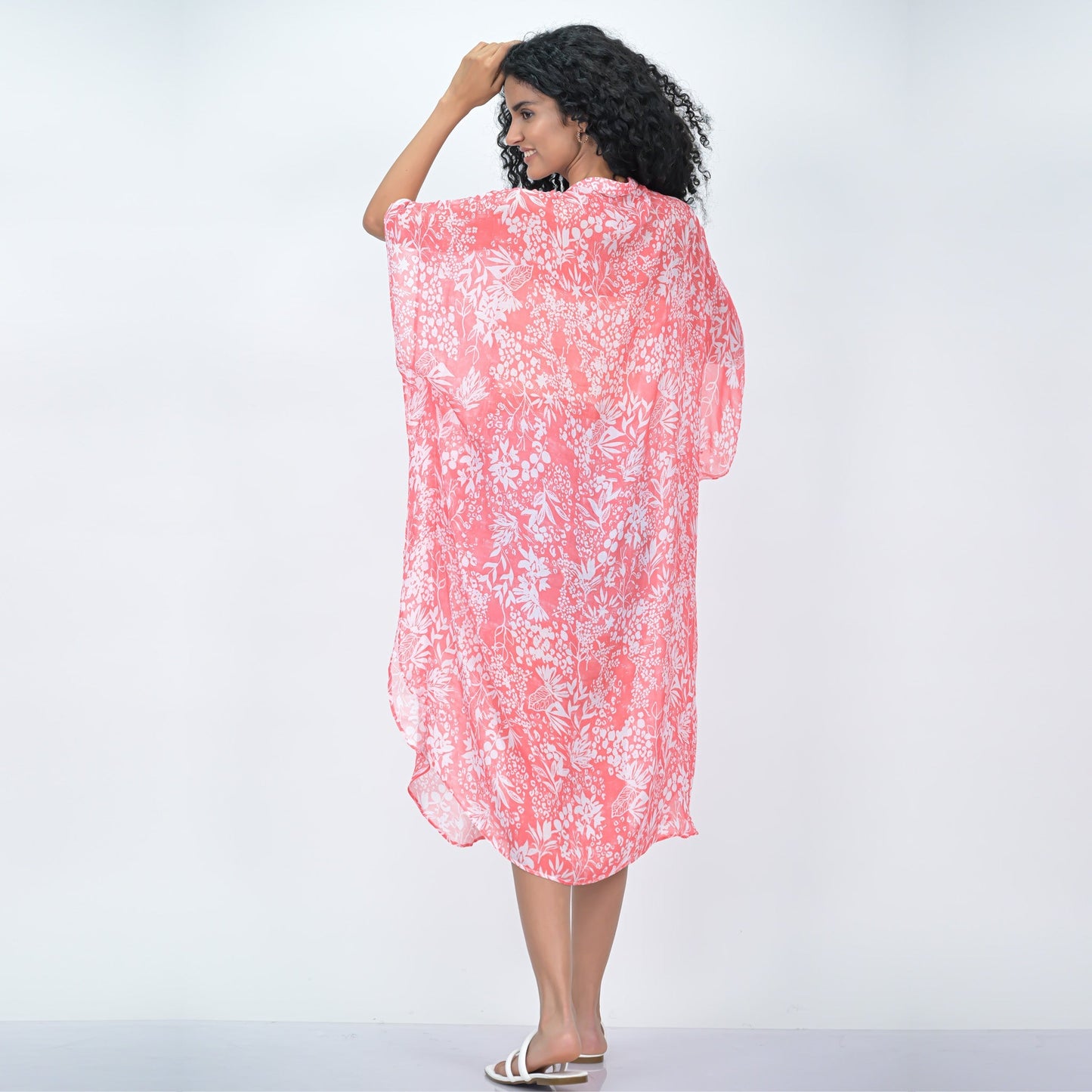 Binary Leaflet Caftan - Blush