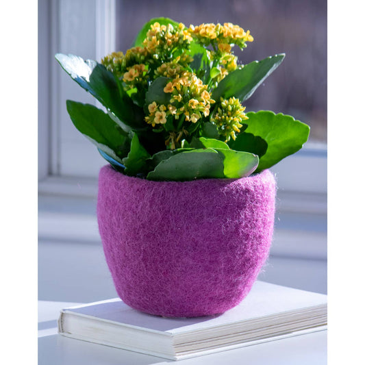 Cozy Amethyst Felt Pot