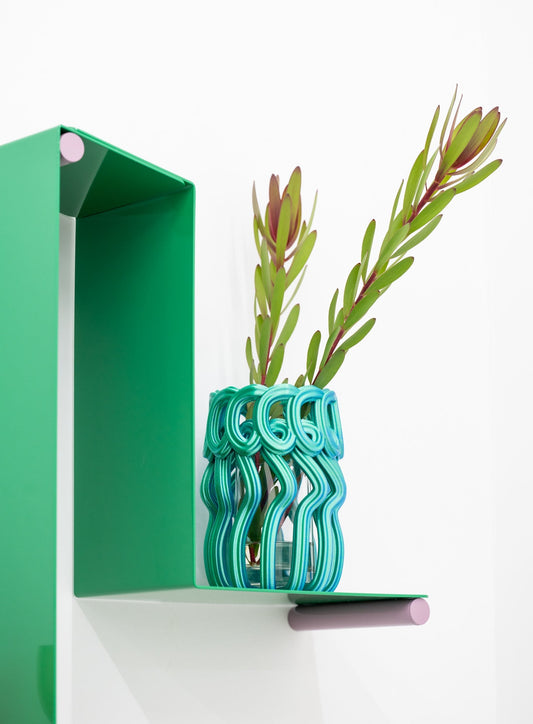 Frosting Vase Blue