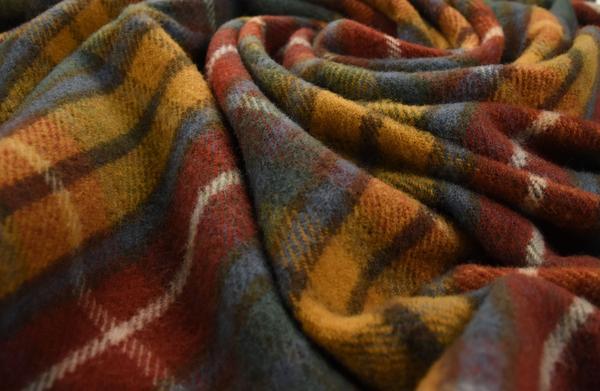 Highland Tweeds Tartan Roll-Up Travel Blanket ~ Antique Buchanan ~