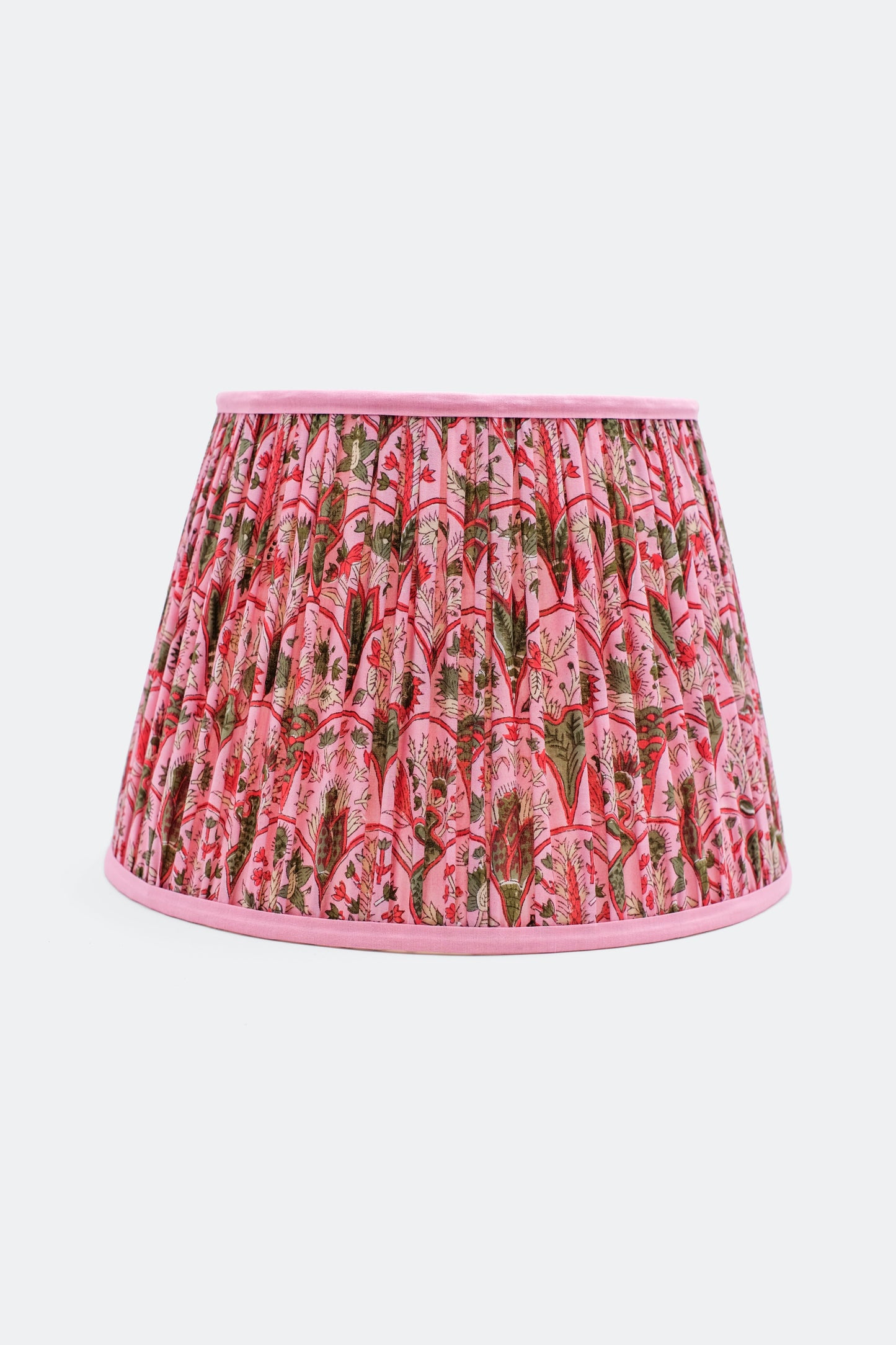 14” Pleated Empire Lampshade — Blockprint