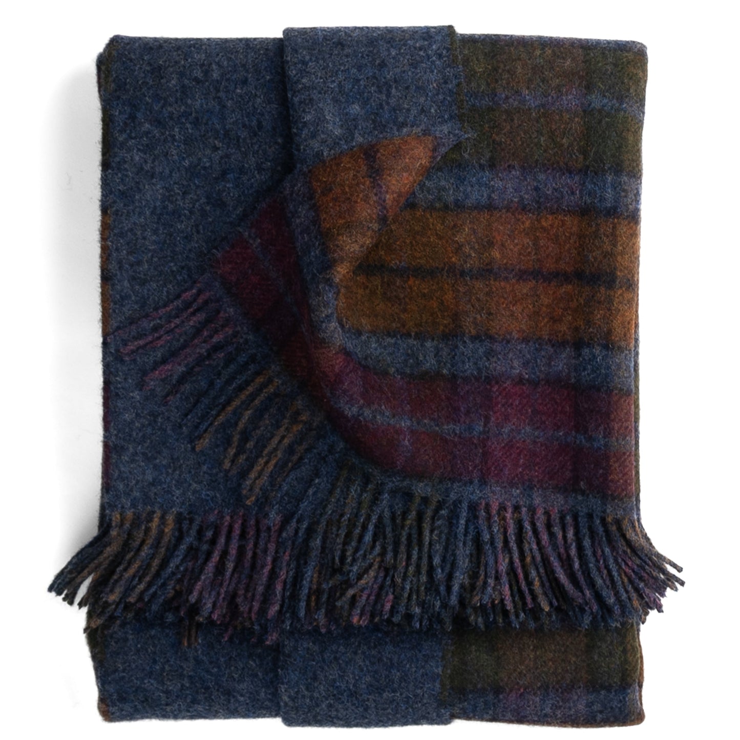 Highland Tweeds Double Cloth Throw - Grey Buchanan