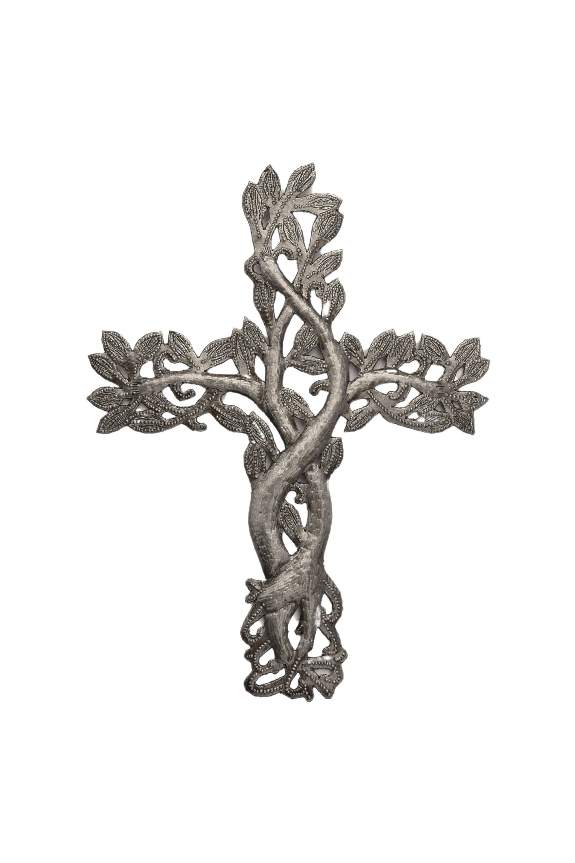 5.6" X 5.3" Wall Cross Religious Collection Gifts Handmade