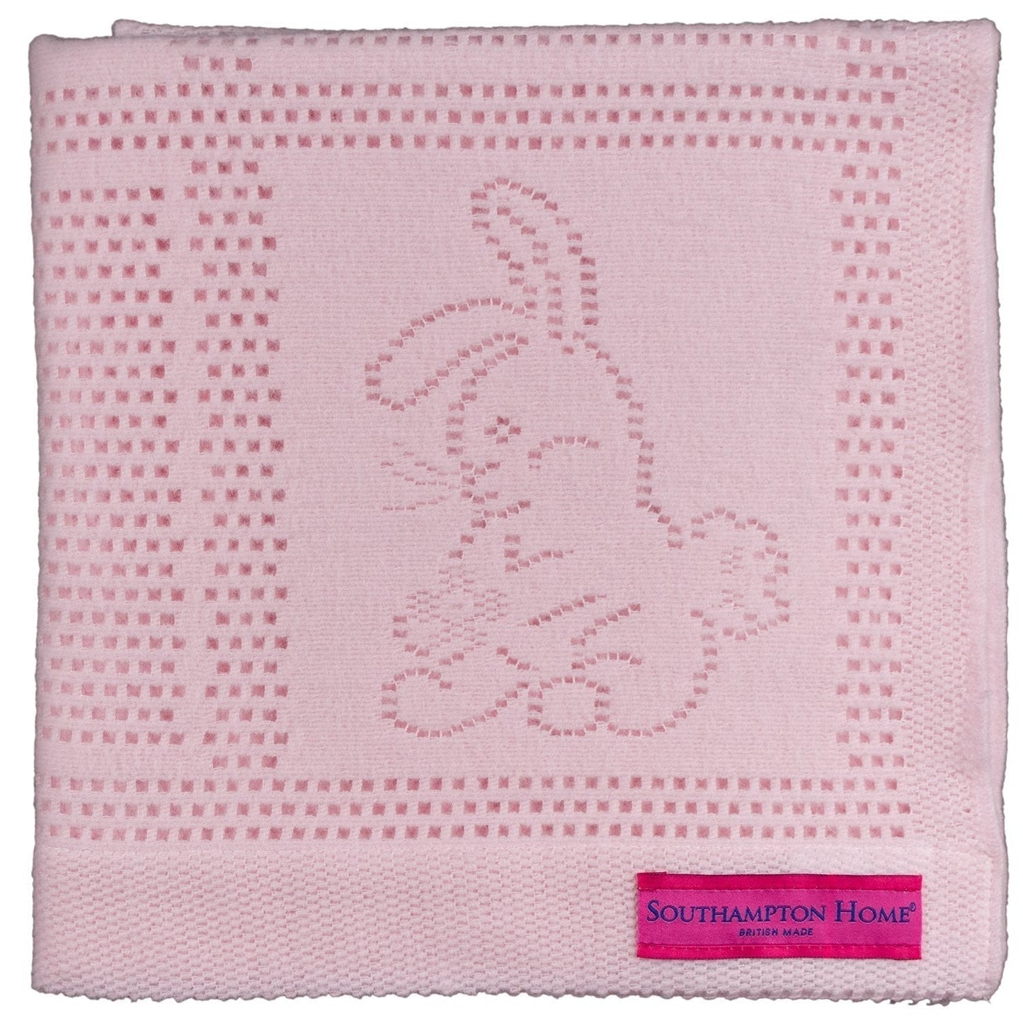 Southampton Home Lace Weave Bunny Baby Blanket - Pink