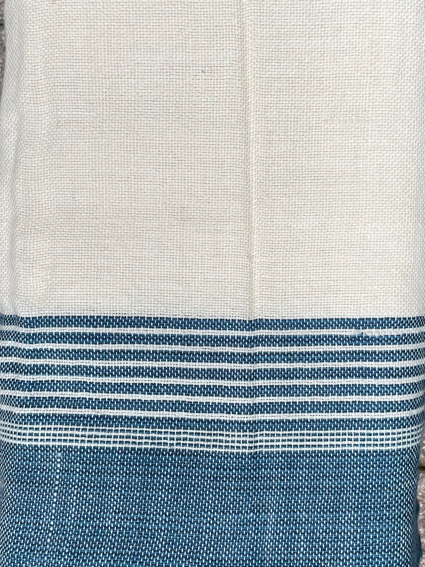 BK Shell/Indigo Handwoven Bedspread