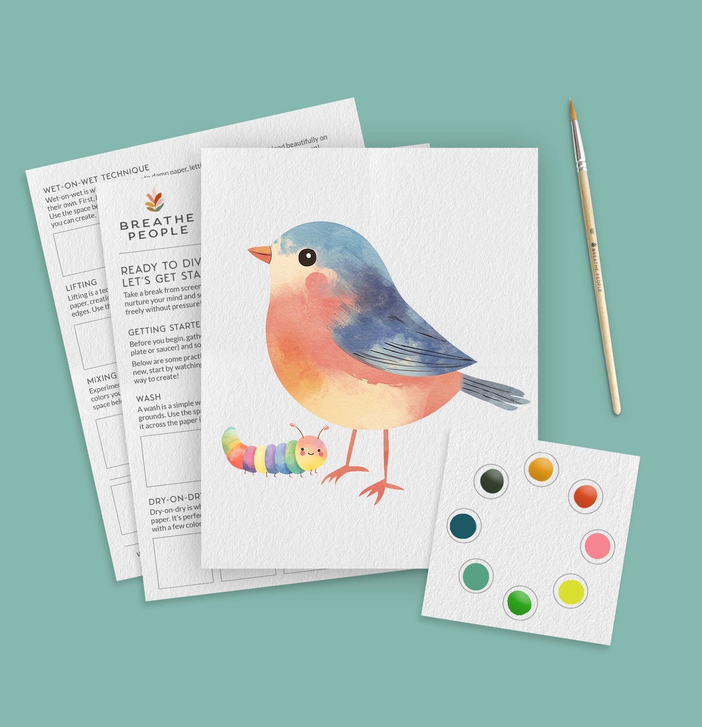 Petite Artisan Robin Watercolor Kit