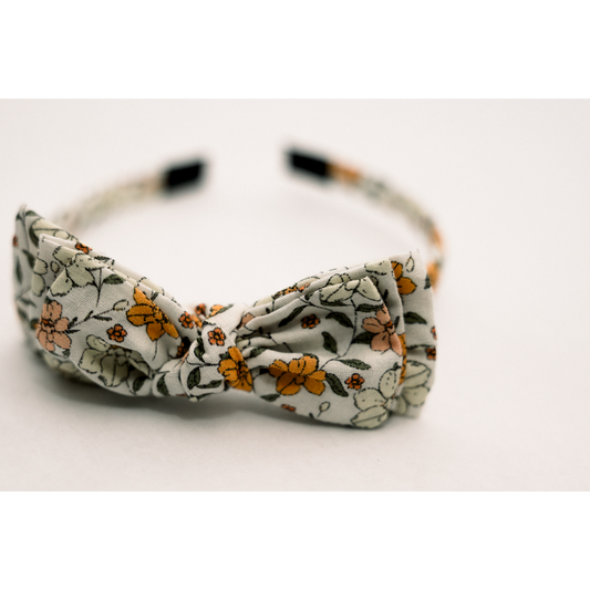 Three Little Bows Headband- Marigold Dawn