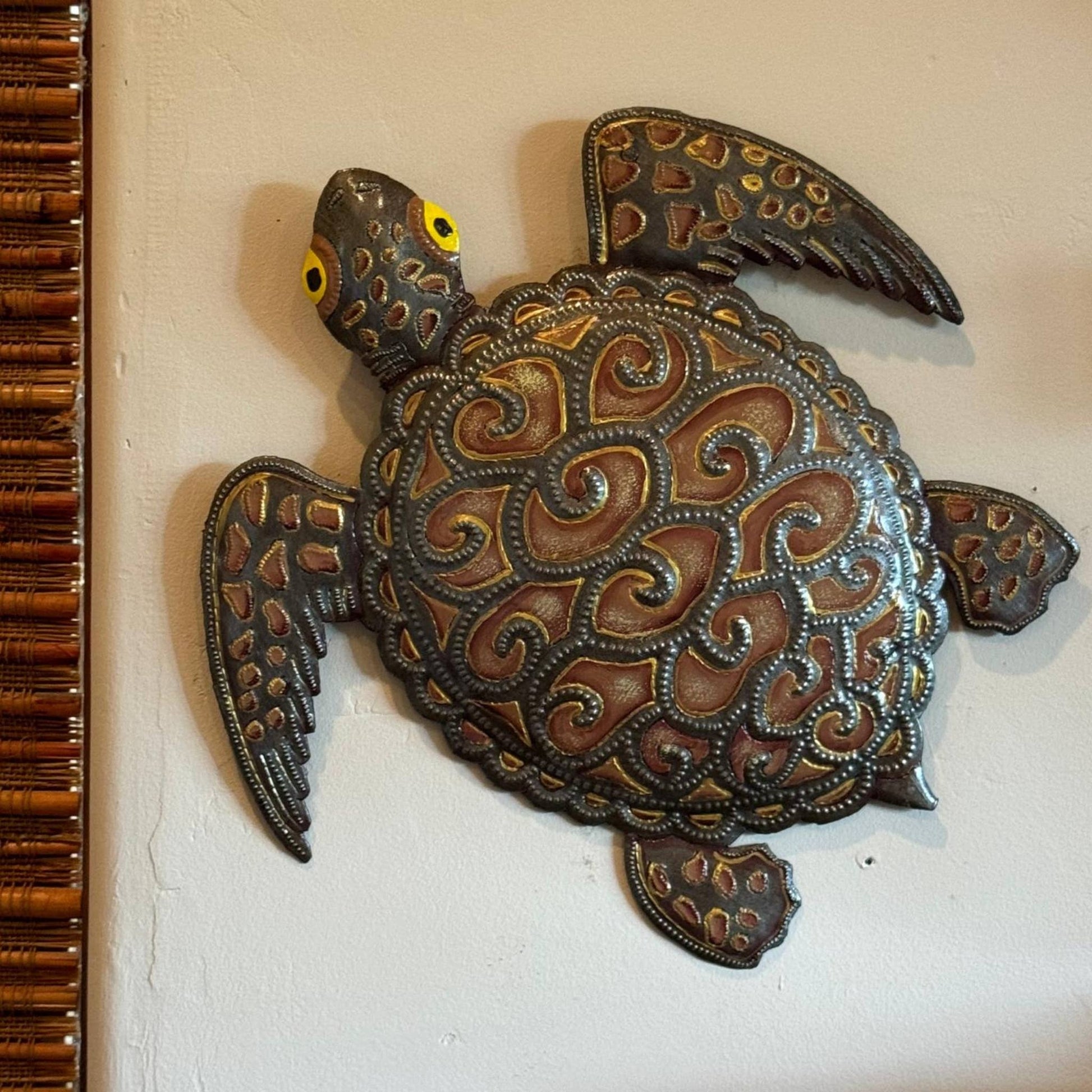Painted Turtle 11.5"  Wall Hanging Art from Haiti
