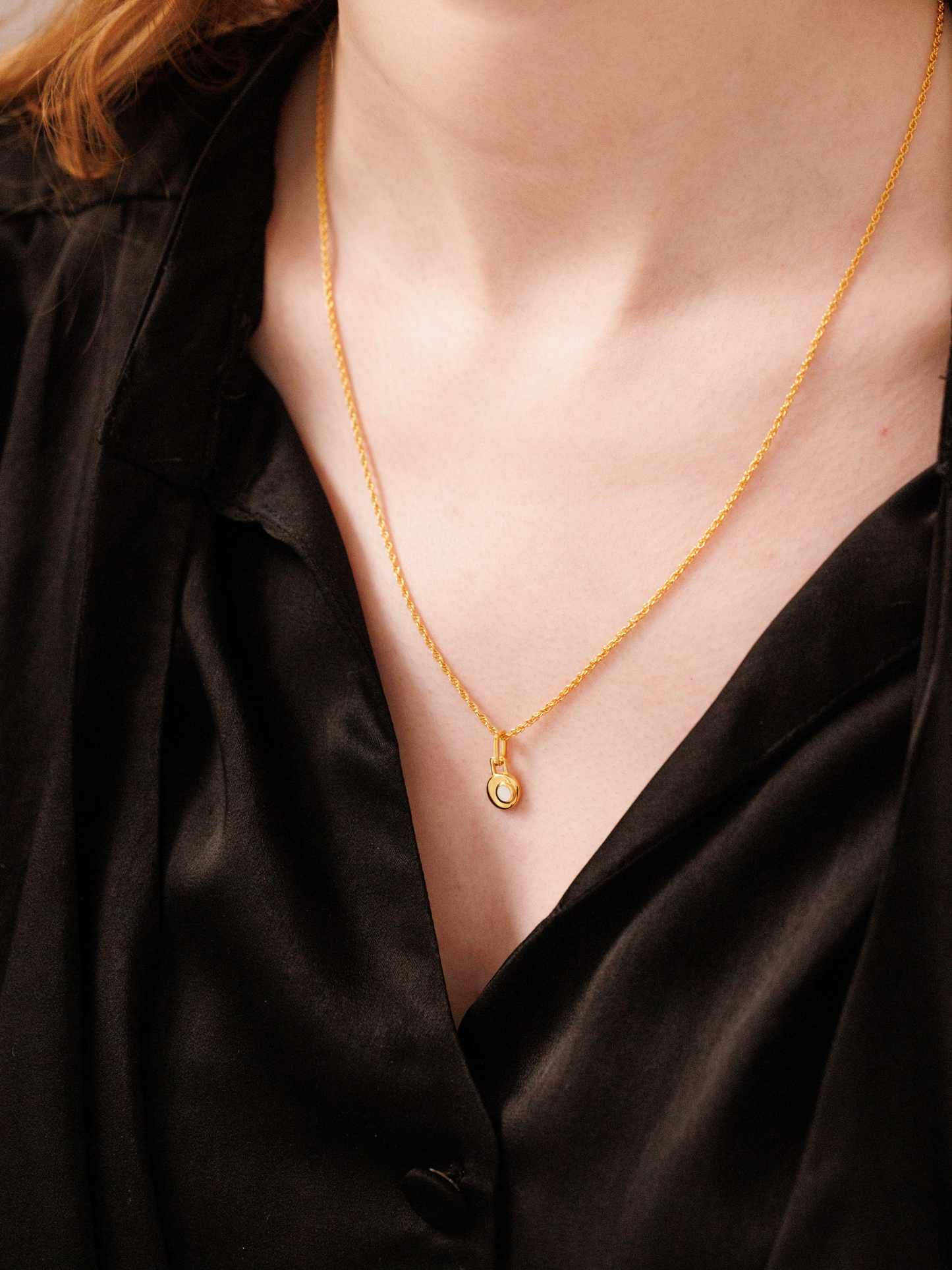Gold plated Mother of Pearl Mini necklace - Cressida | No More Nobody