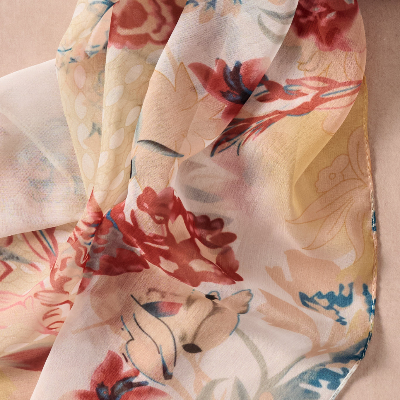 Sharad Floral Chiffon Scarf