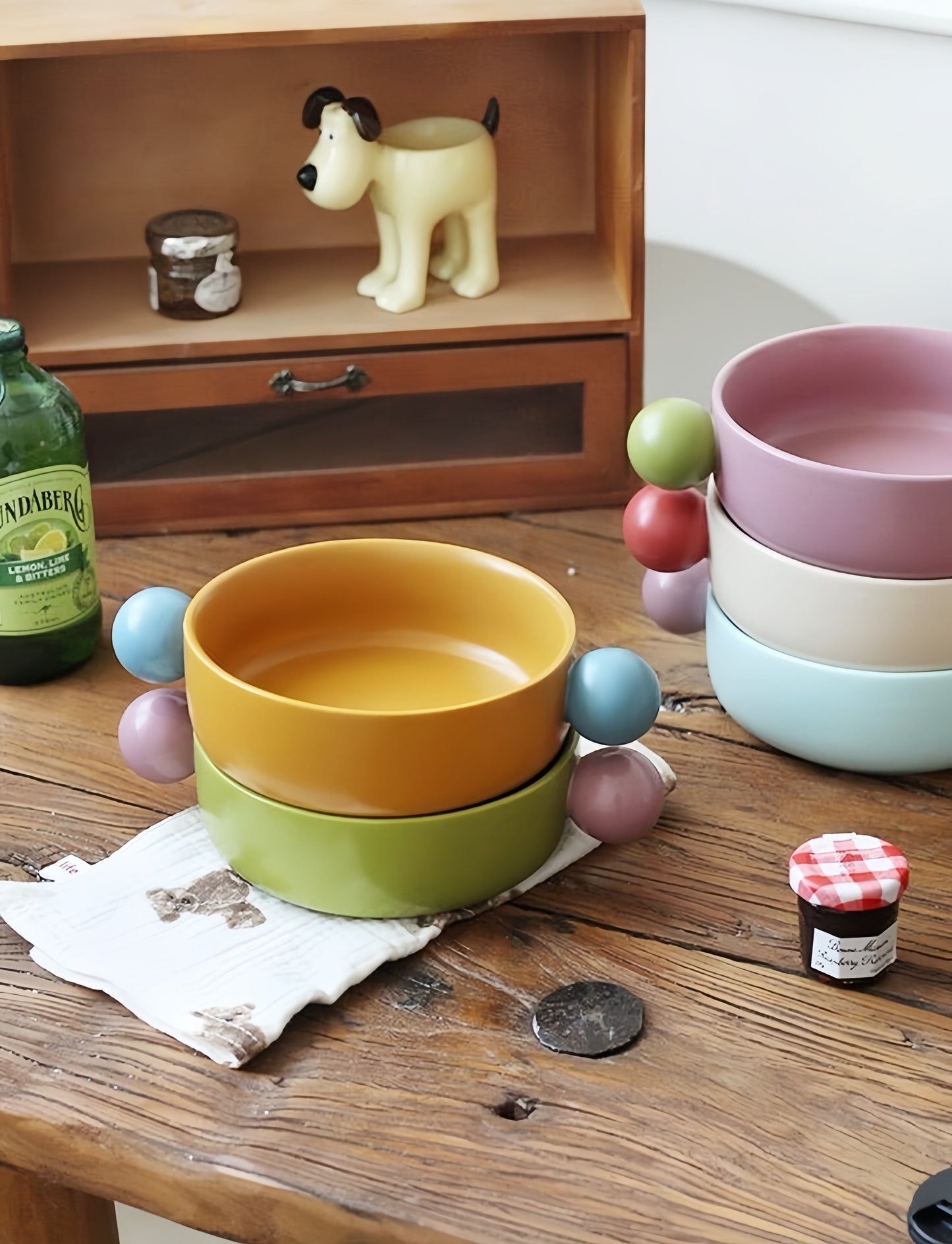 Small Gelato Serving Bowl - Cute Dopamine Whimsical Ceramic Dinnerware