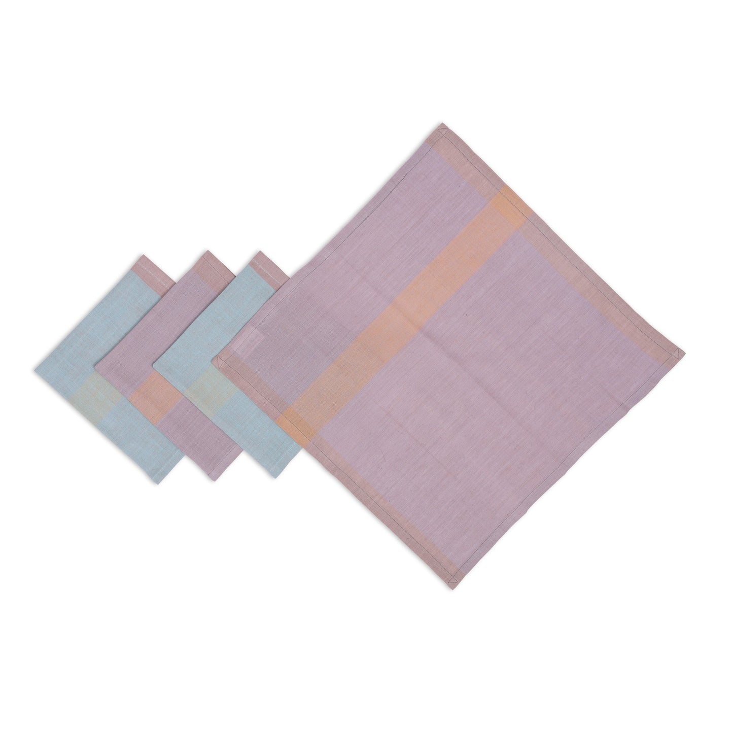 Handwoven Cotton Napkins, Set of 4 | 16" × 16" | Fair Trade | Harmonic