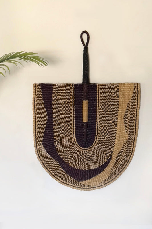 Large Fan in Natural & Black