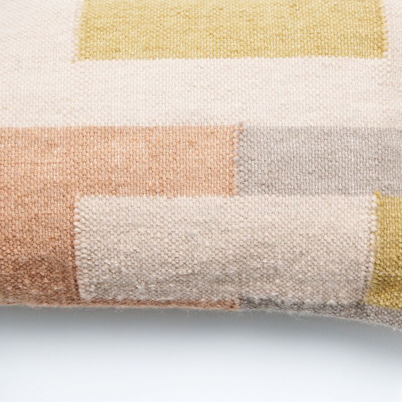 Shale Hand Woven Pastel Color Large Geometric Lumbar Pillow