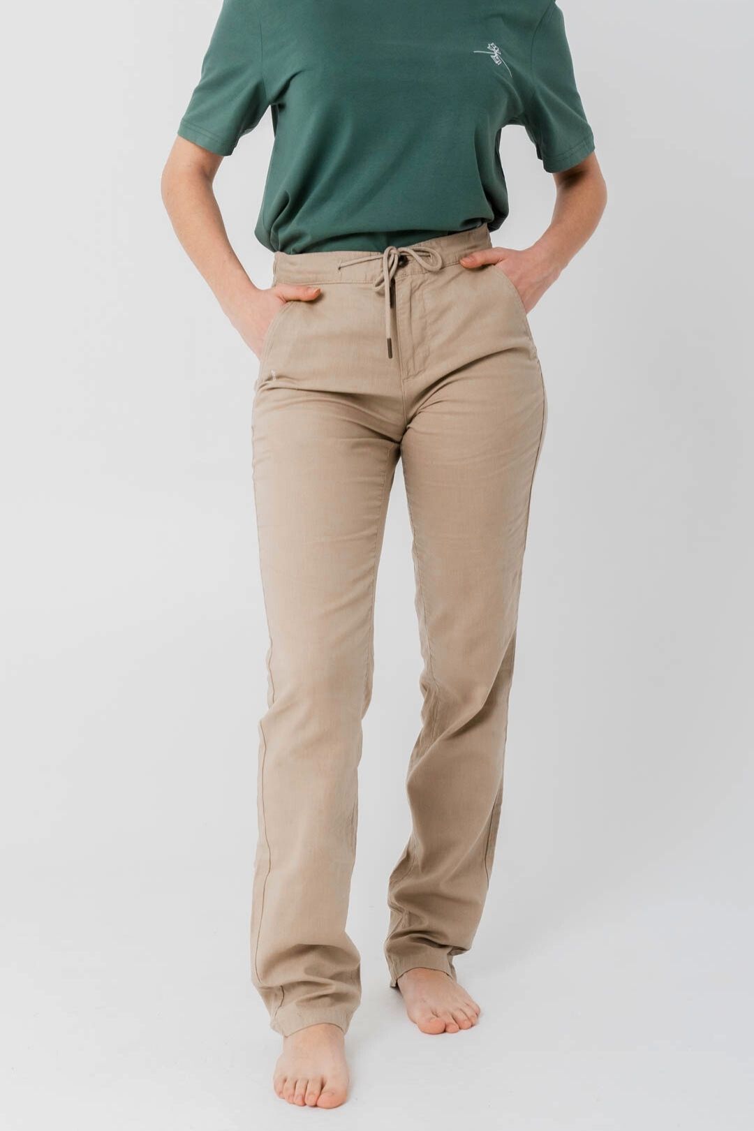 Pantalón lino - Arena