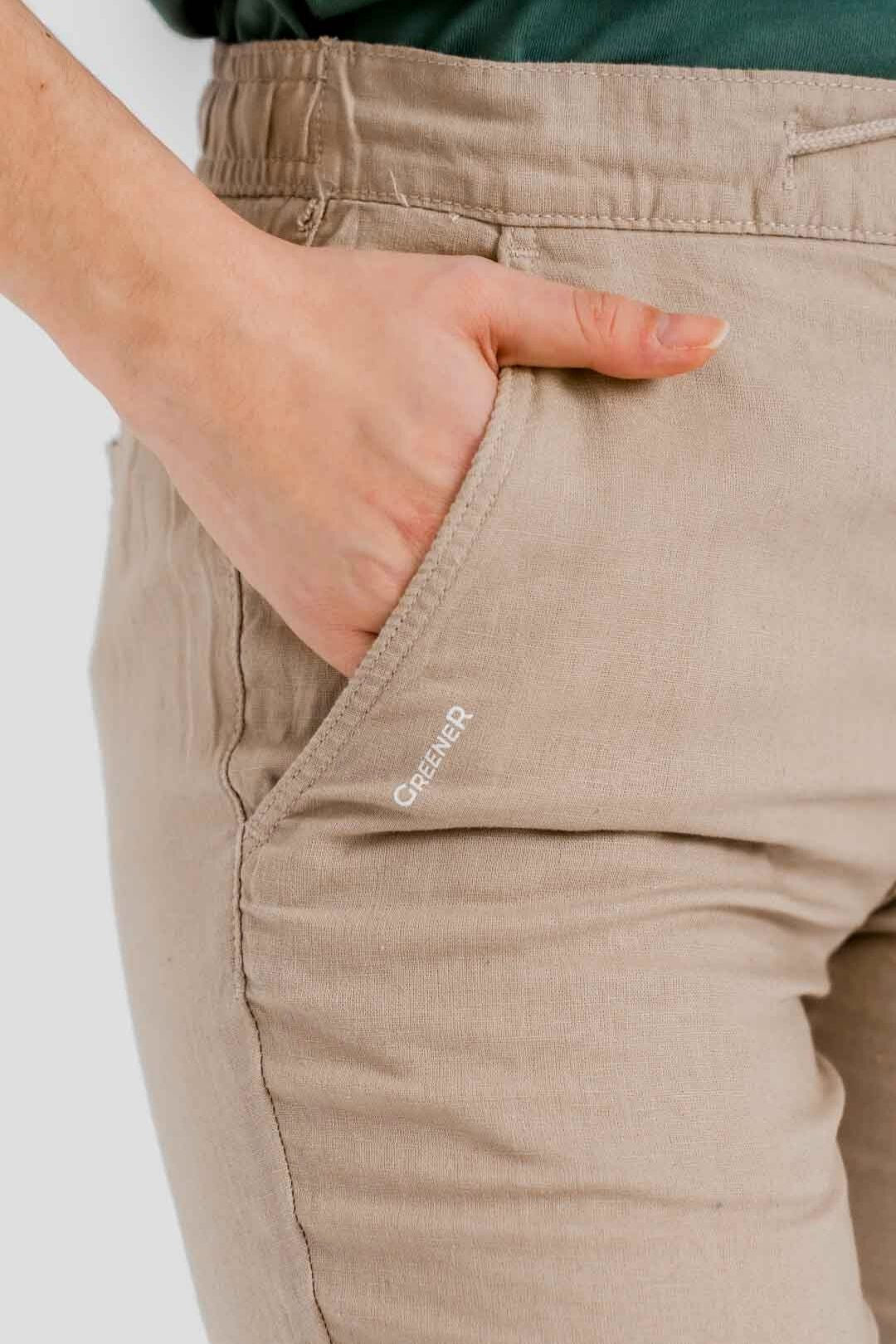 Pantalón lino - Arena