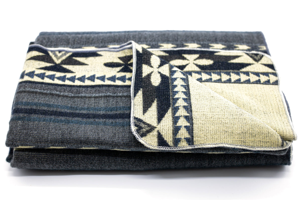 Yachana Collection - Geometric Blue Gray and Cream
