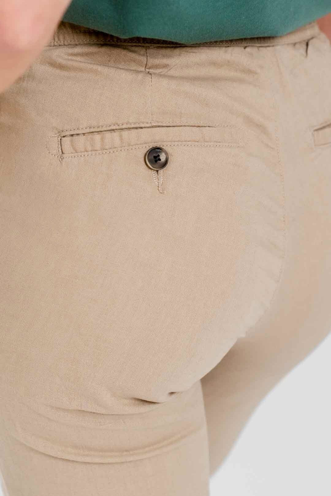Pantalón lino - Arena