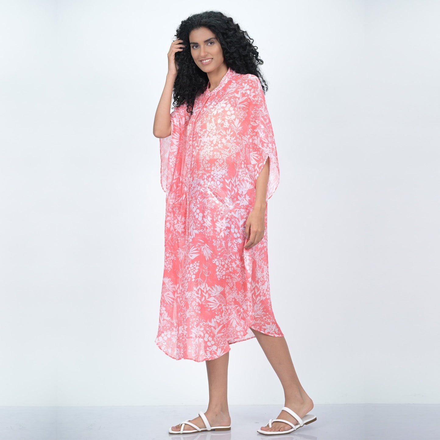 Binary Leaflet Caftan - Blush