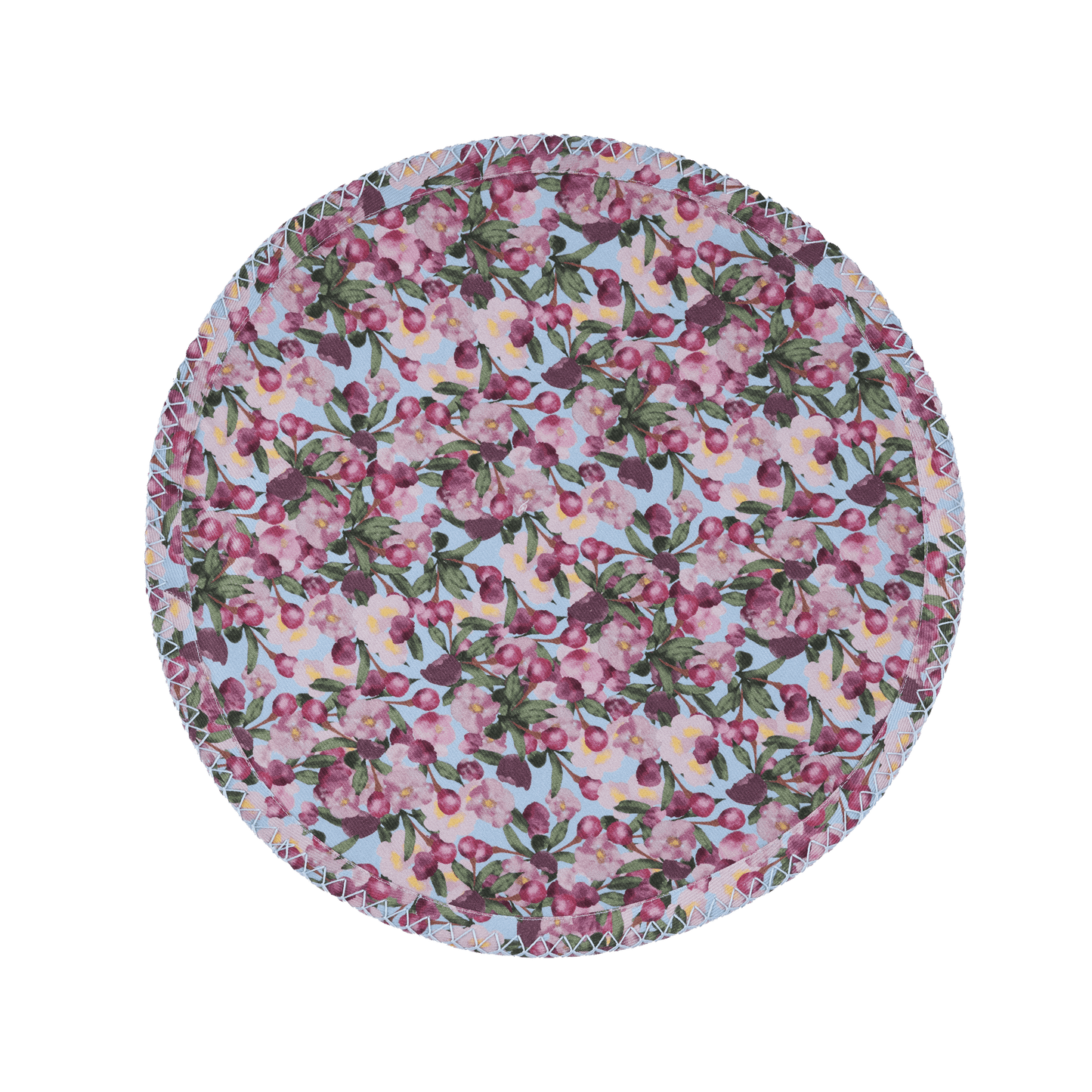 6 Round Placemats Romance is Dead Blue