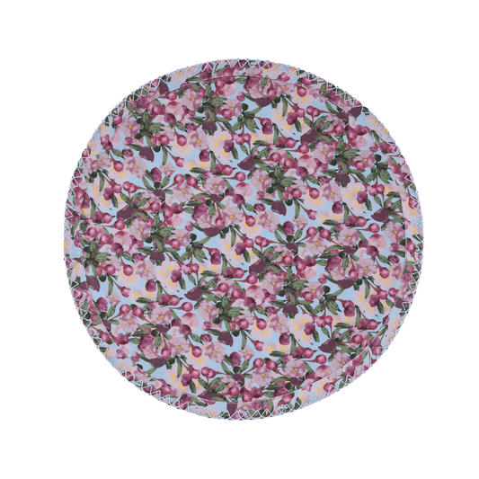 6 Round Placemats Romance is Dead Blue