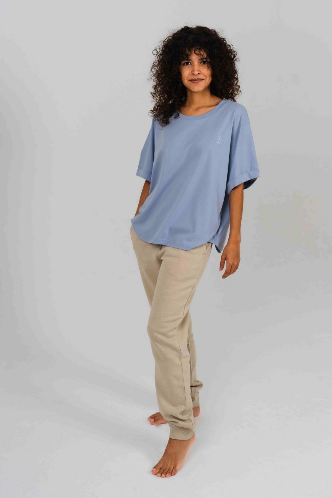 Camiseta orgánica - Azul Neblina