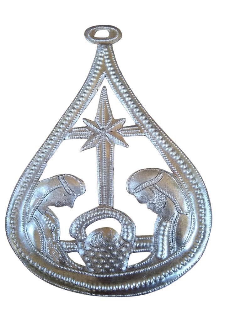 Handmade Haitian Metal Nativity Ornament – Fair Trade