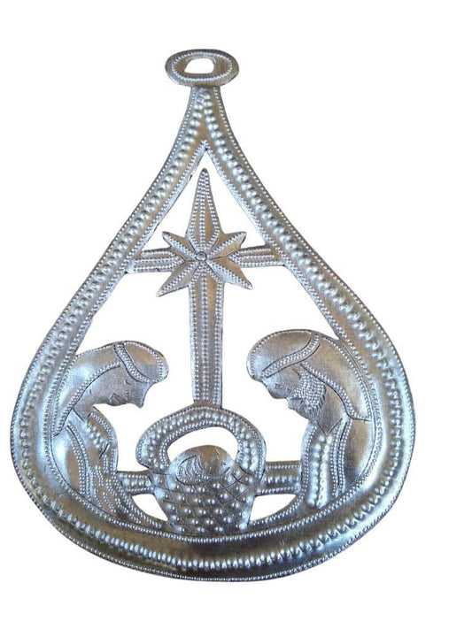 Handmade Haitian Metal Nativity Ornament – Fair Trade