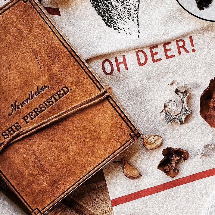 "Nevertheless, She Persisted" Leather Journal