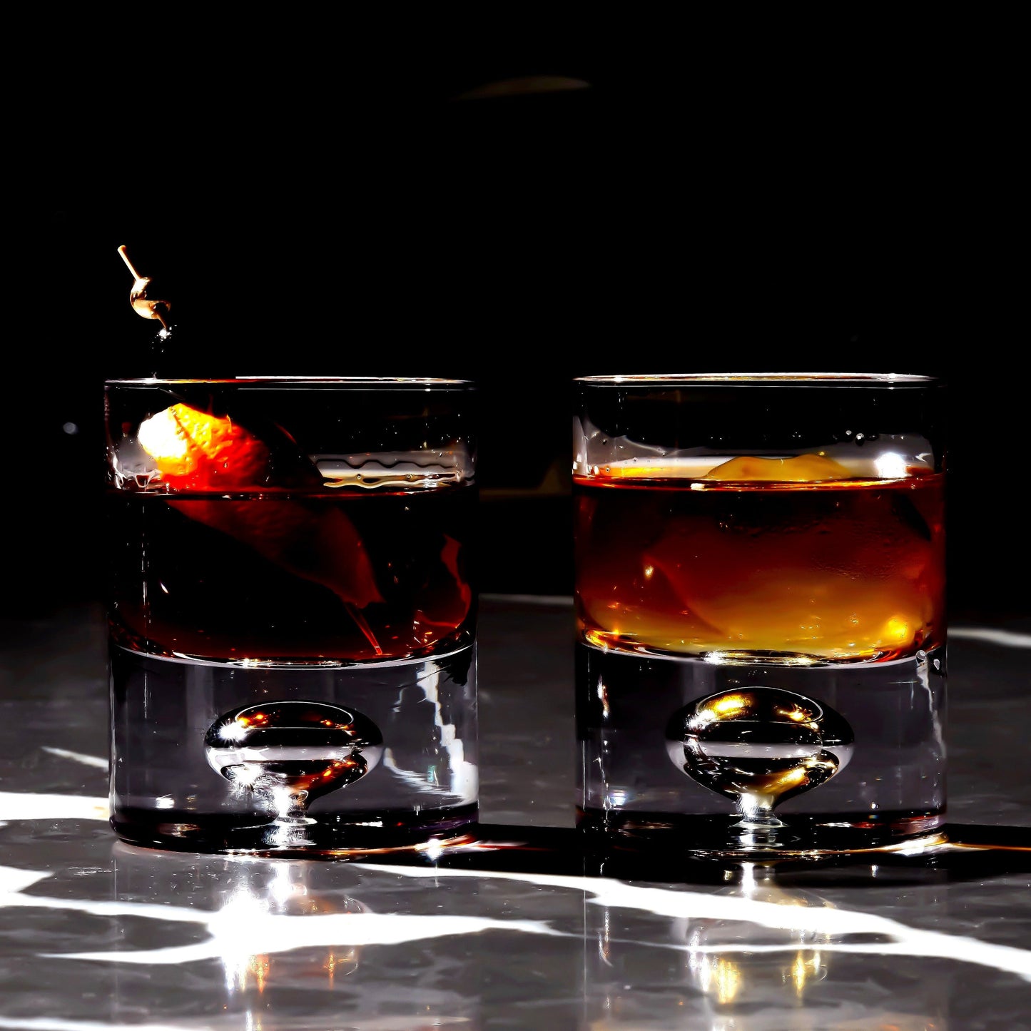 Crystal Bubble Heavy Base Whiskey Glass Tumbler