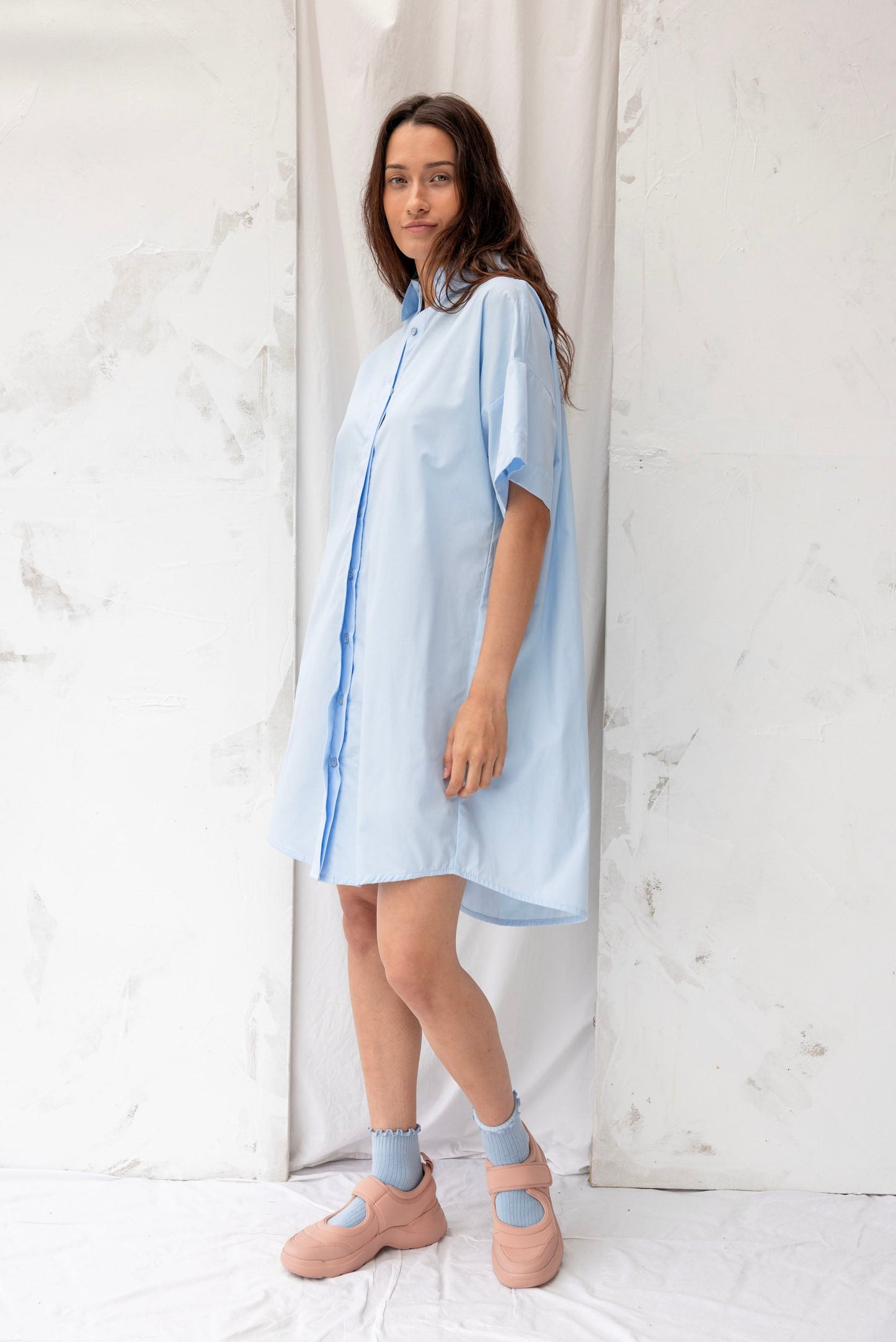 Cooper Shirt Dress | Sky Blue - ReCreate Clothing
