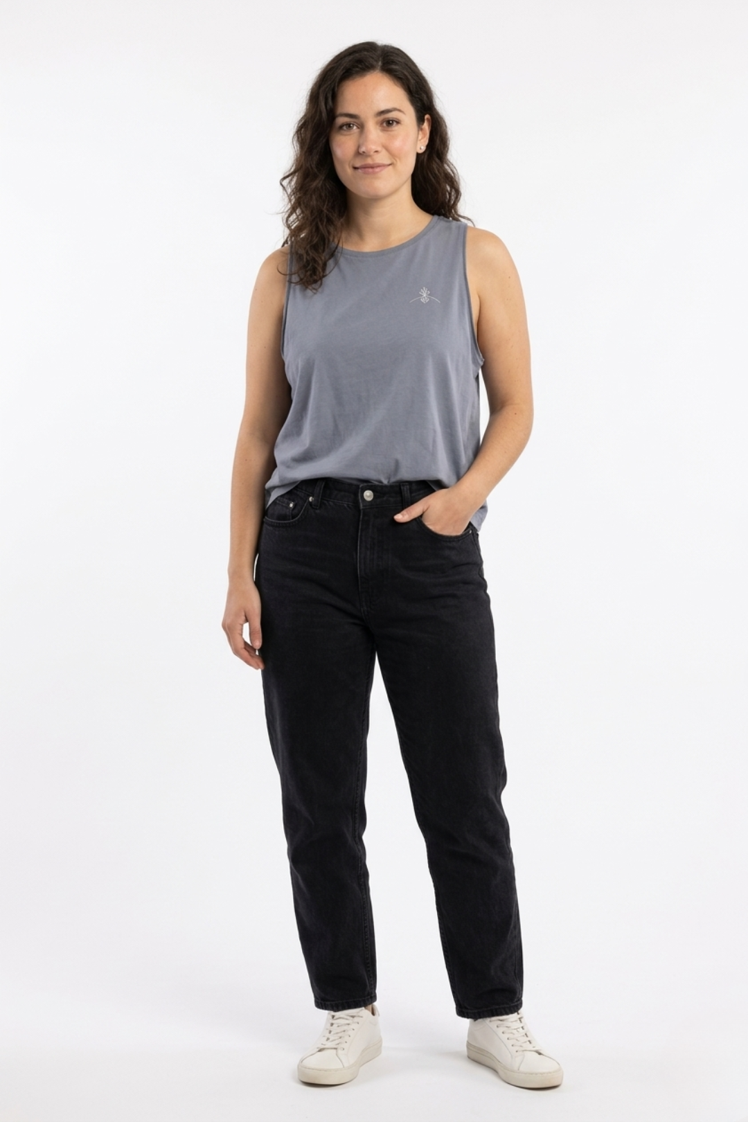 Camiseta tirantes orgánica - Gris Lavanda