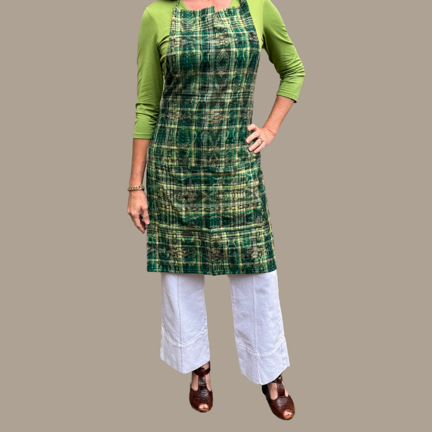 Handcrafted Cotton Apron – Made from Vintage Mayan Textiles (Adult Size)