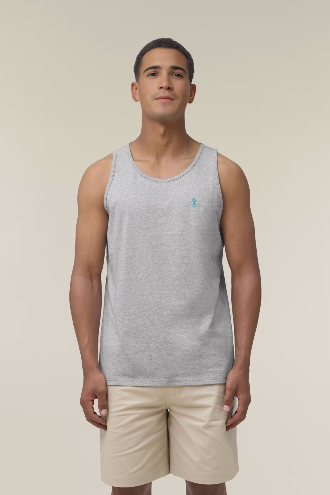 Camiseta tirantes orgánica - Gris Jaspeado