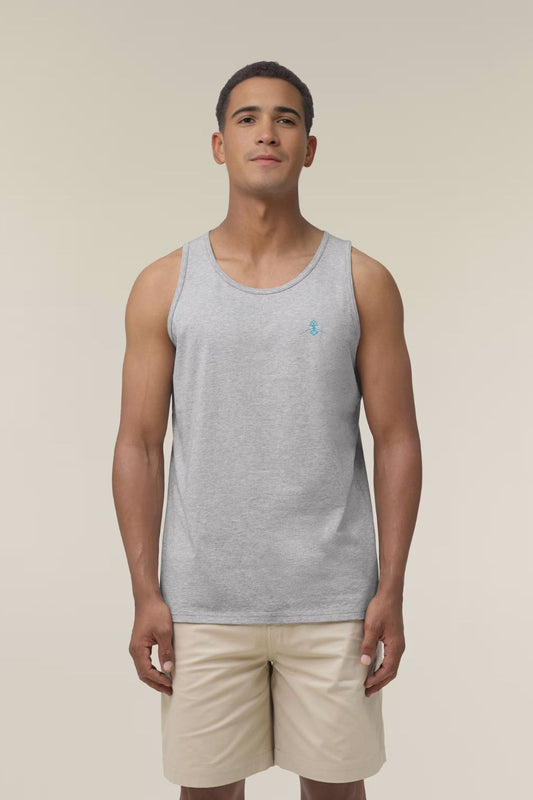 Camiseta tirantes orgánica - Gris Jaspeado
