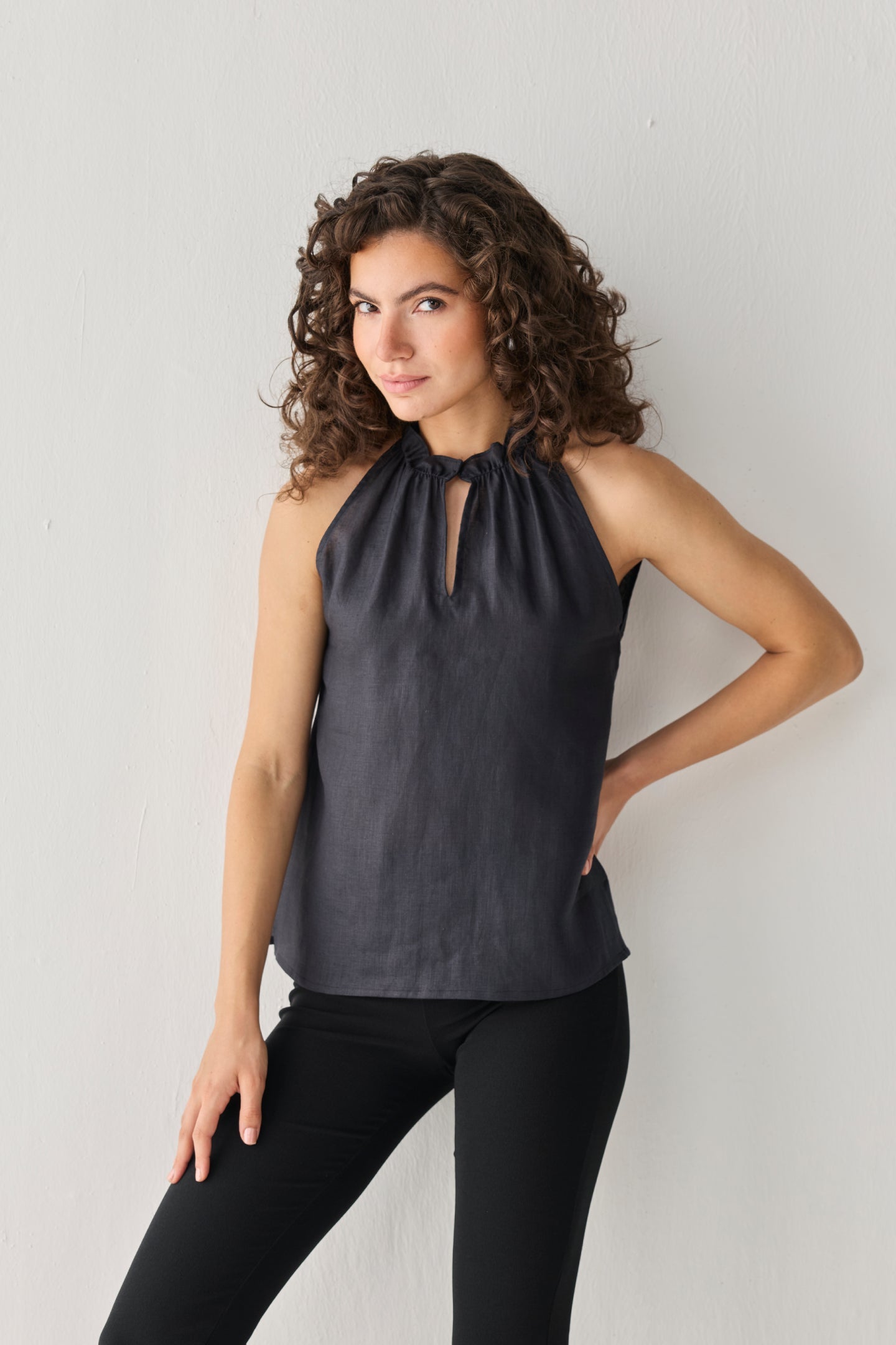 Halter Neck Top in Black