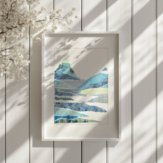 Layered Mountain Large Framed Print