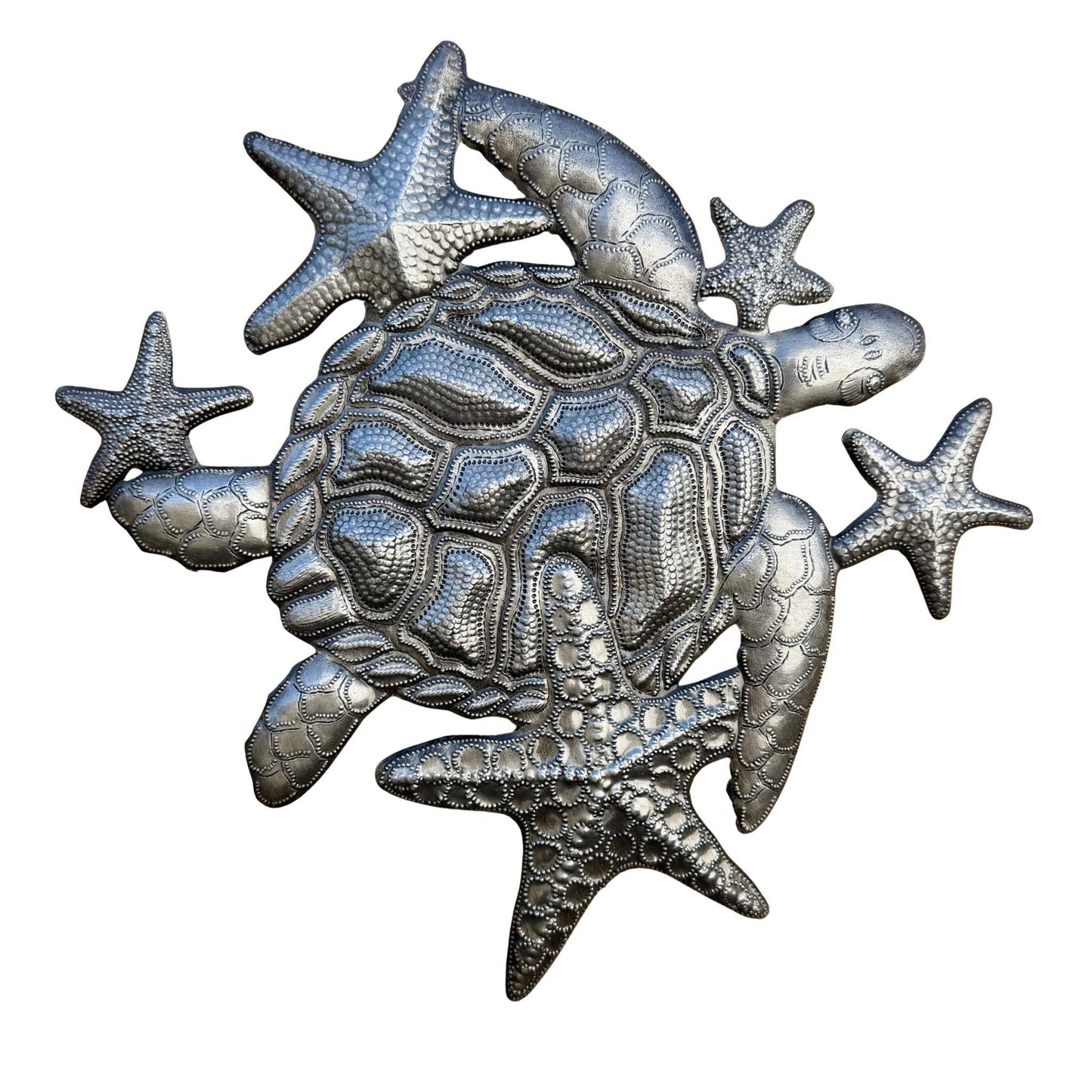 Haitian Sea Turtle & Starfish Metal Wall Art Fair Trade