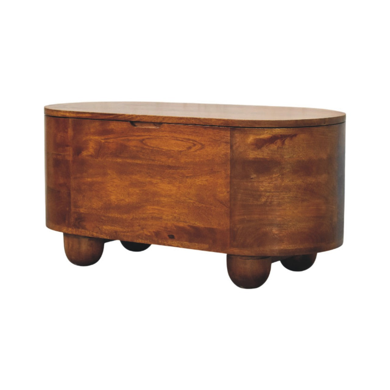 Solid Wood Loren Chestnut Storage Box Brown