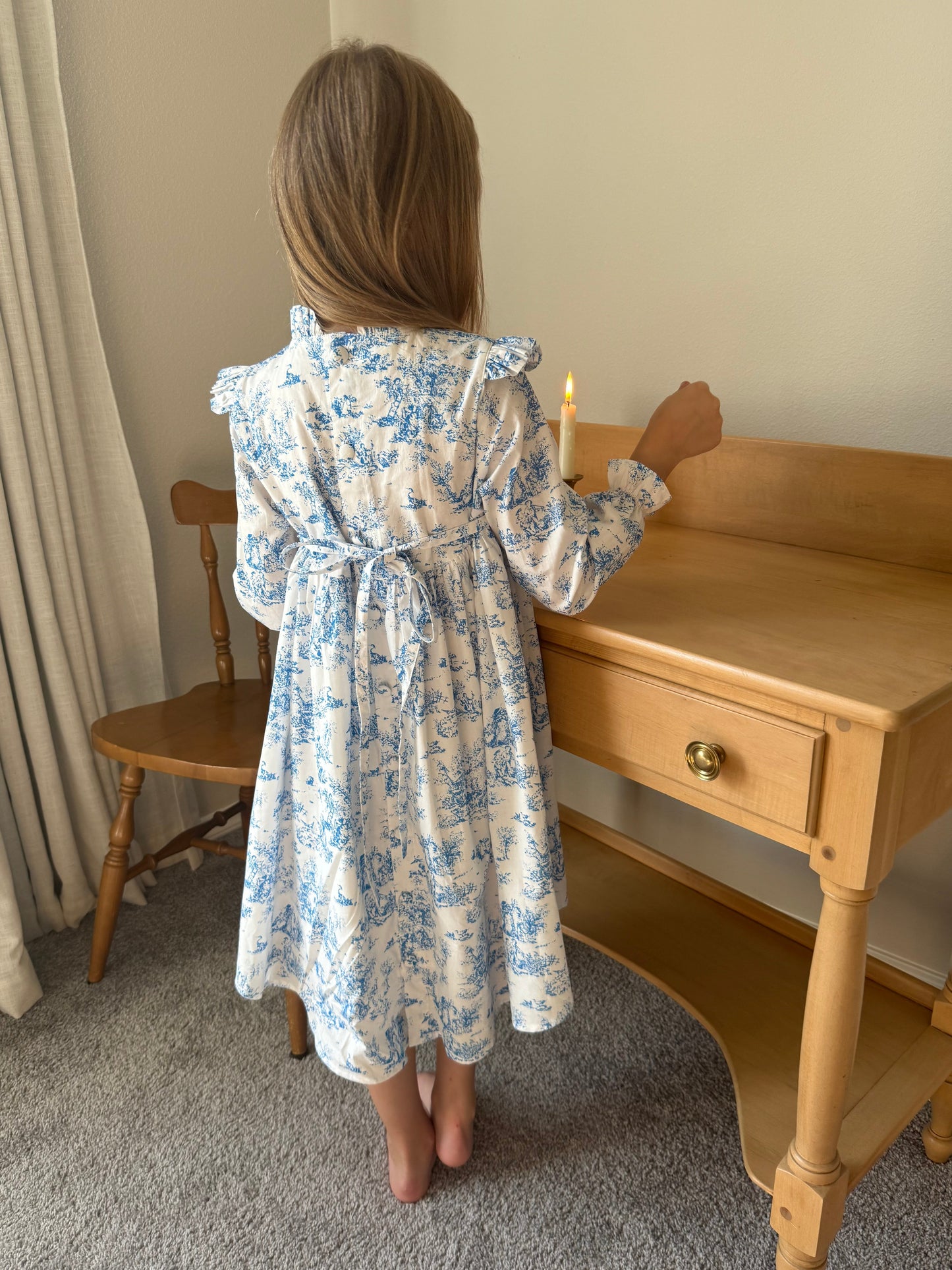 Aoki Dress-Blue Toile
