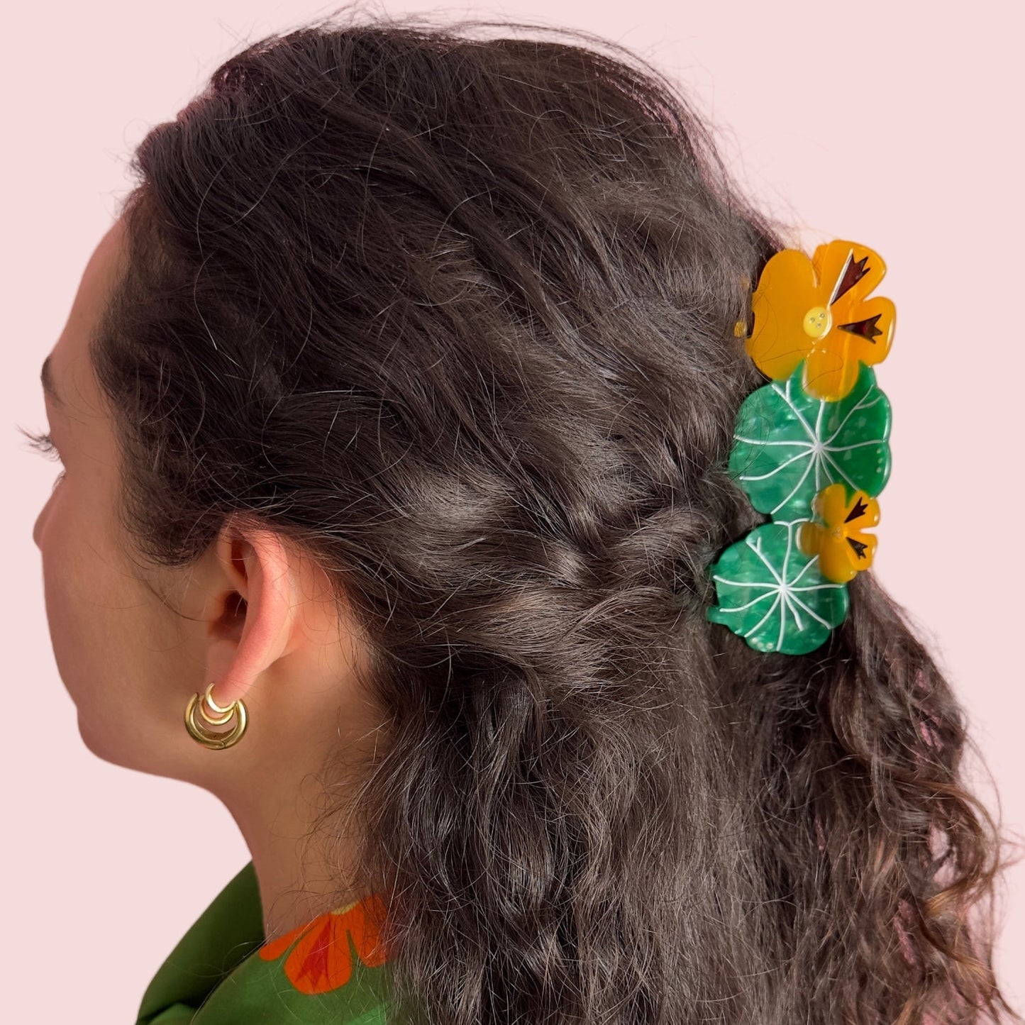 Nasturtium Garden Hair Claw