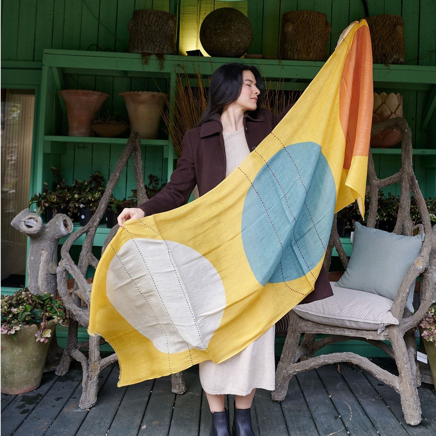 Cirq Hand Embroidered Scarf