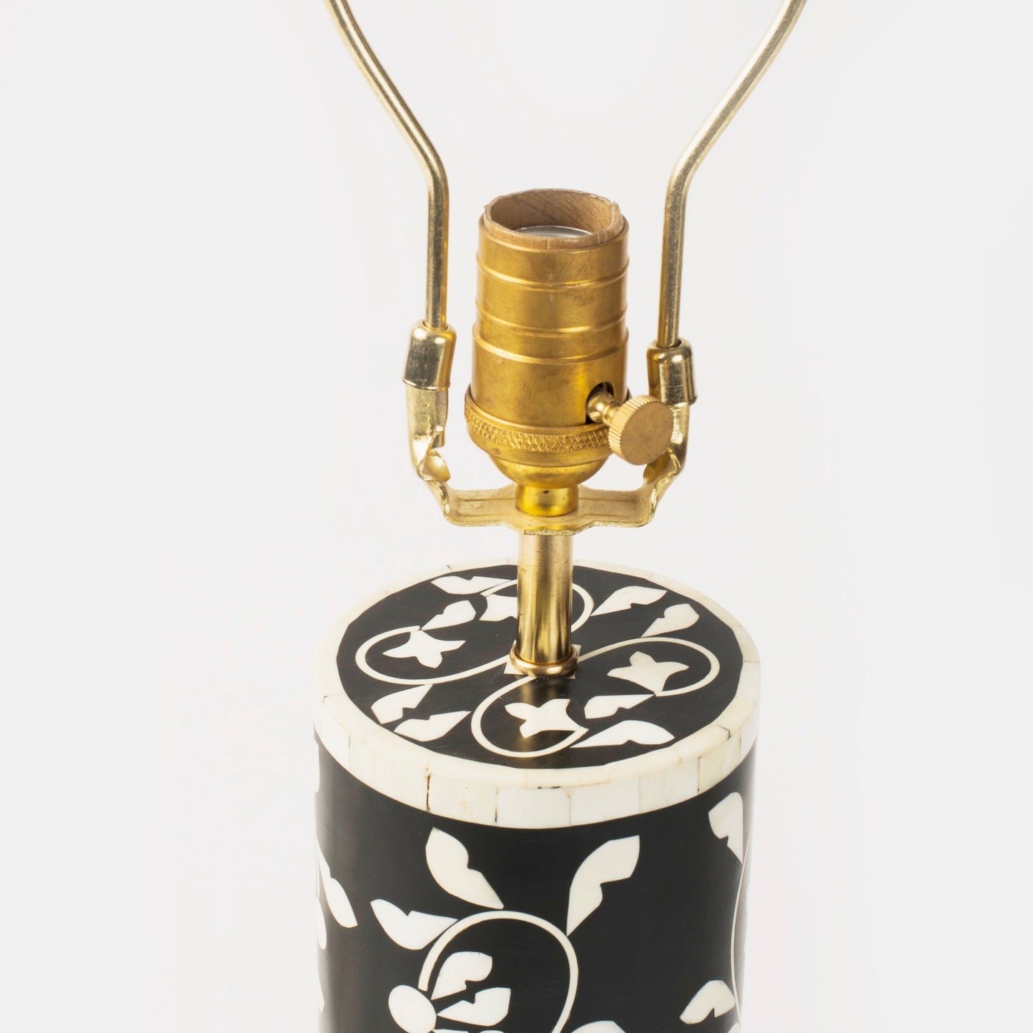 Floral Vines Bone Inlay Table Lamp Base