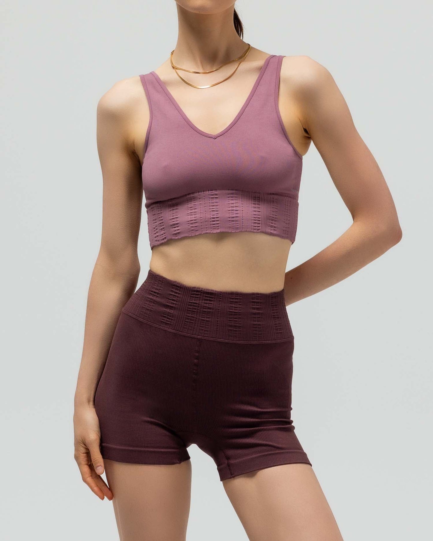 RIBBED BIKER SHORT