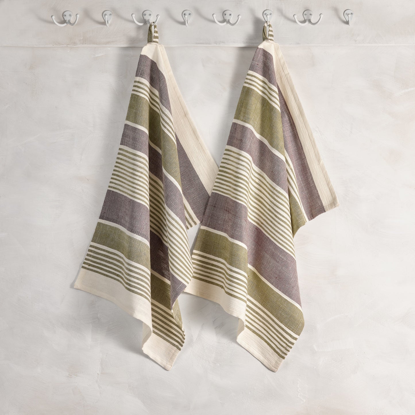 Handwoven Cotton Kitchen Towels | 27″ × 19″ | Set of 2 | Fair Trade | ELORA