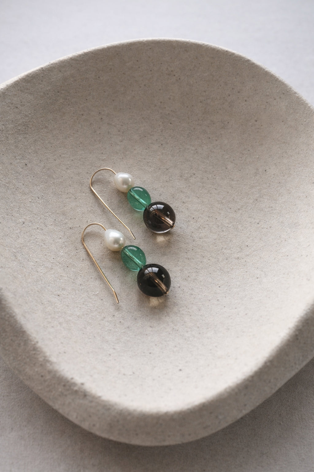 Sage & Pearl Earrings | Gold Fill