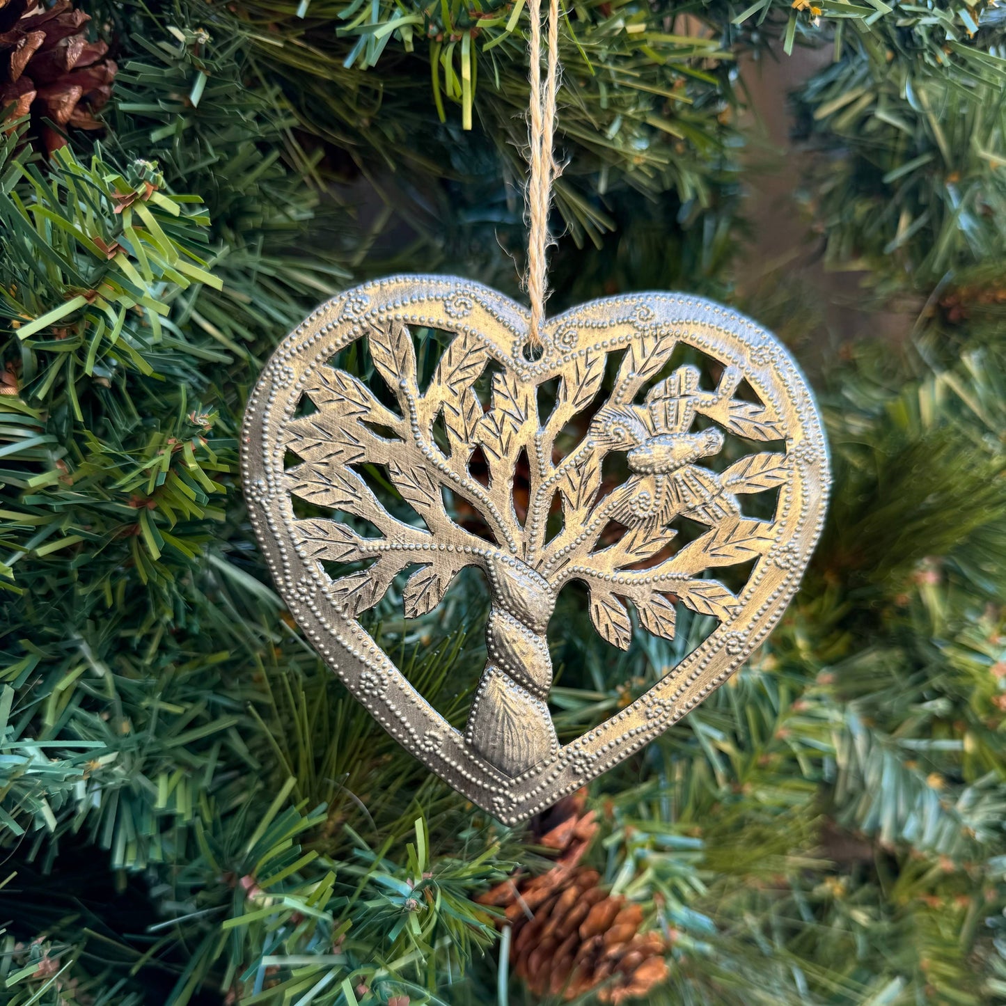 Tiny Tree Ornament with Butterfly – Handmade in Haiti |
