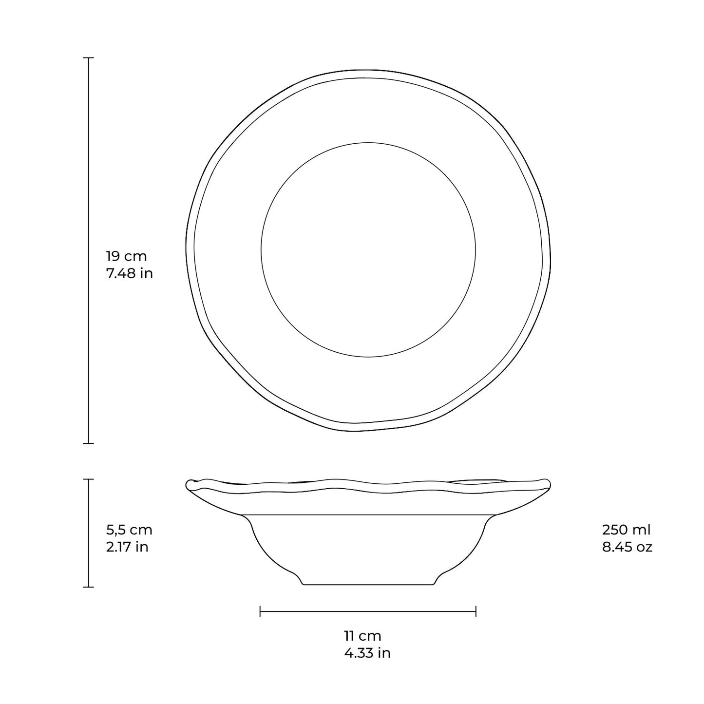 Dessert/Deep Rim Plate Set of 4