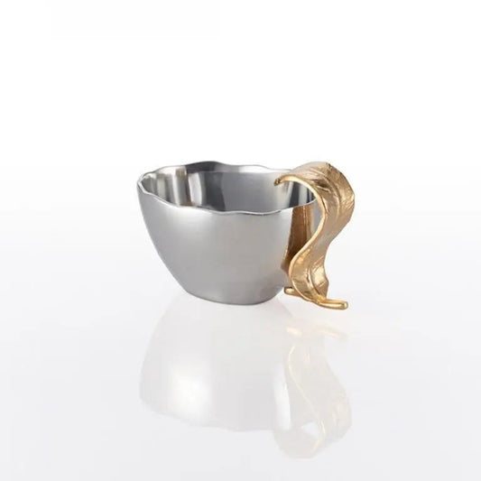 Feather Nut Dish Silver/Gold